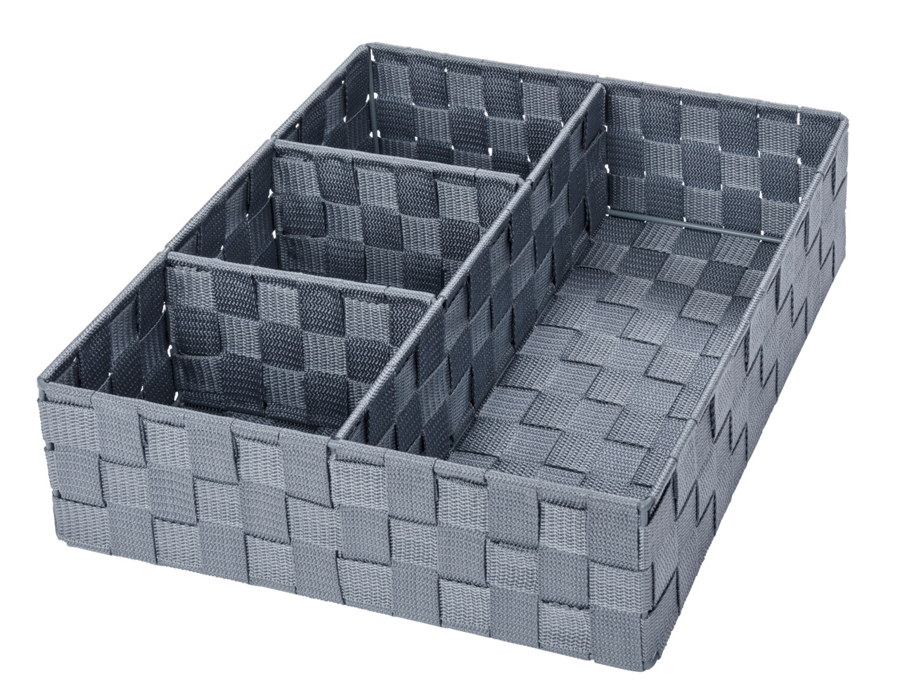 Wenko Organizer Adria Grau 4 Fächer, 4 Fächer, Grau, Polypropylen Grau, Lackiertes Metall