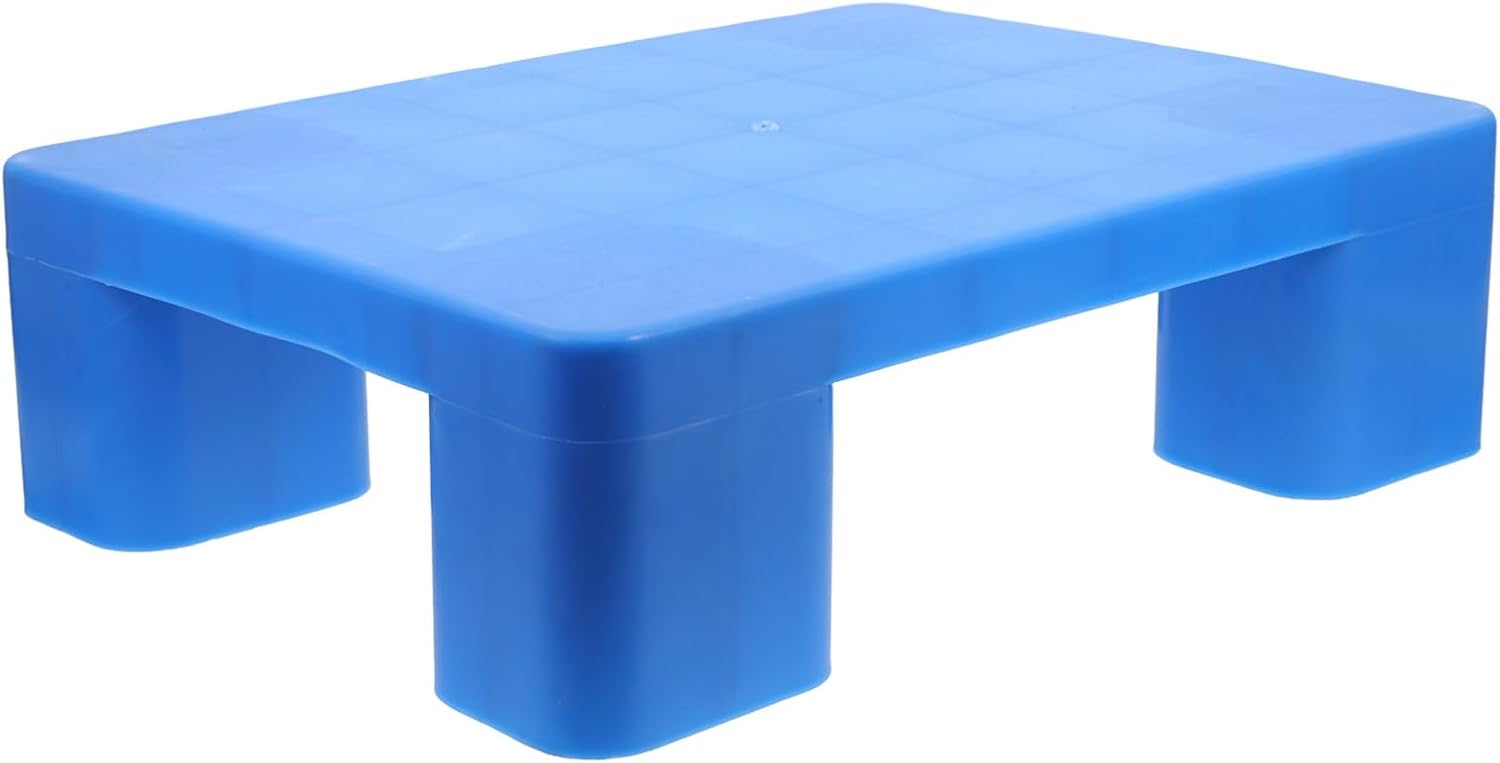Palette d'entrepôt en plastique bleue 40 x 30 x 12 cm, robuste et durable