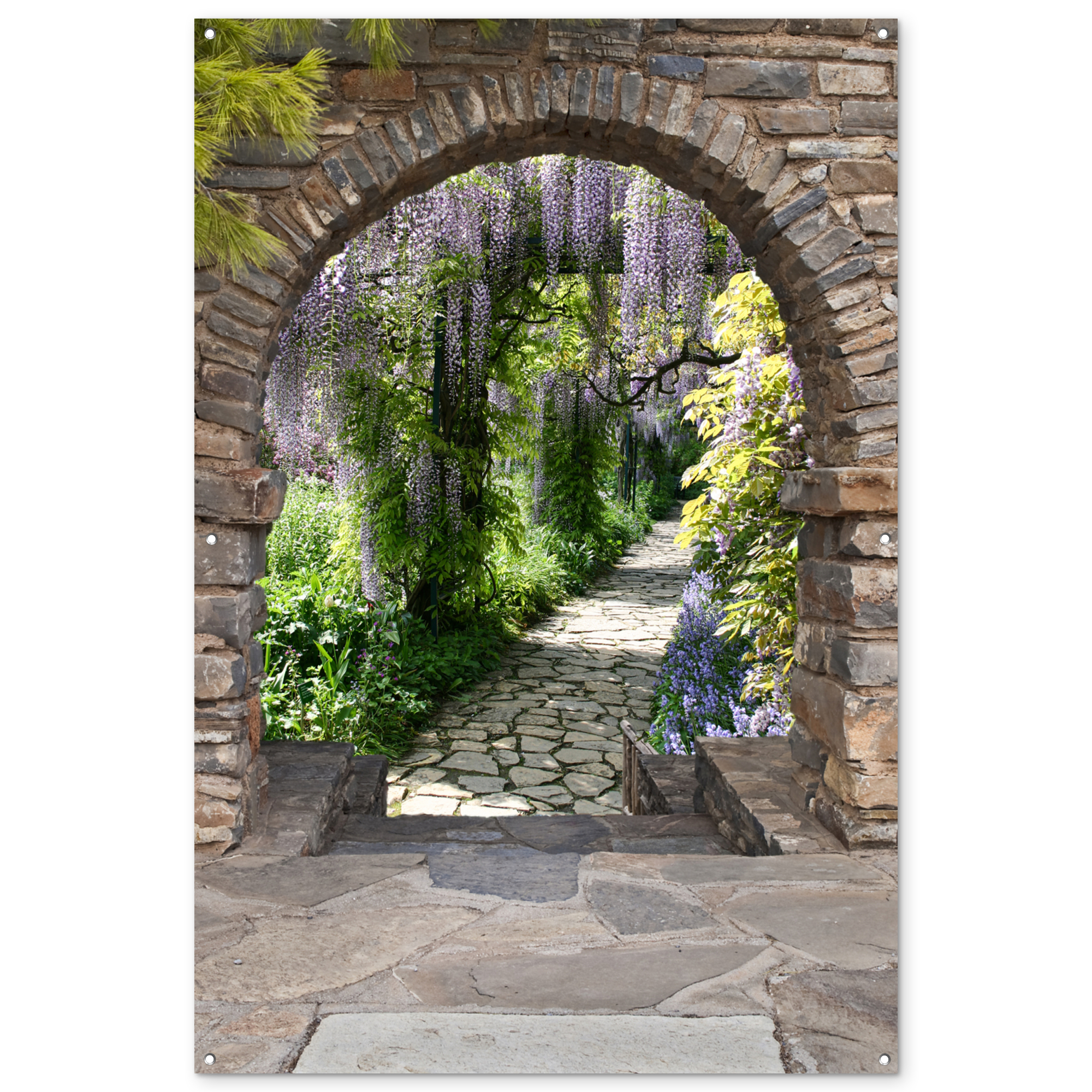 Poster De Jardin Forêt - Vue - Pierres - Chemin 120x180 Cm