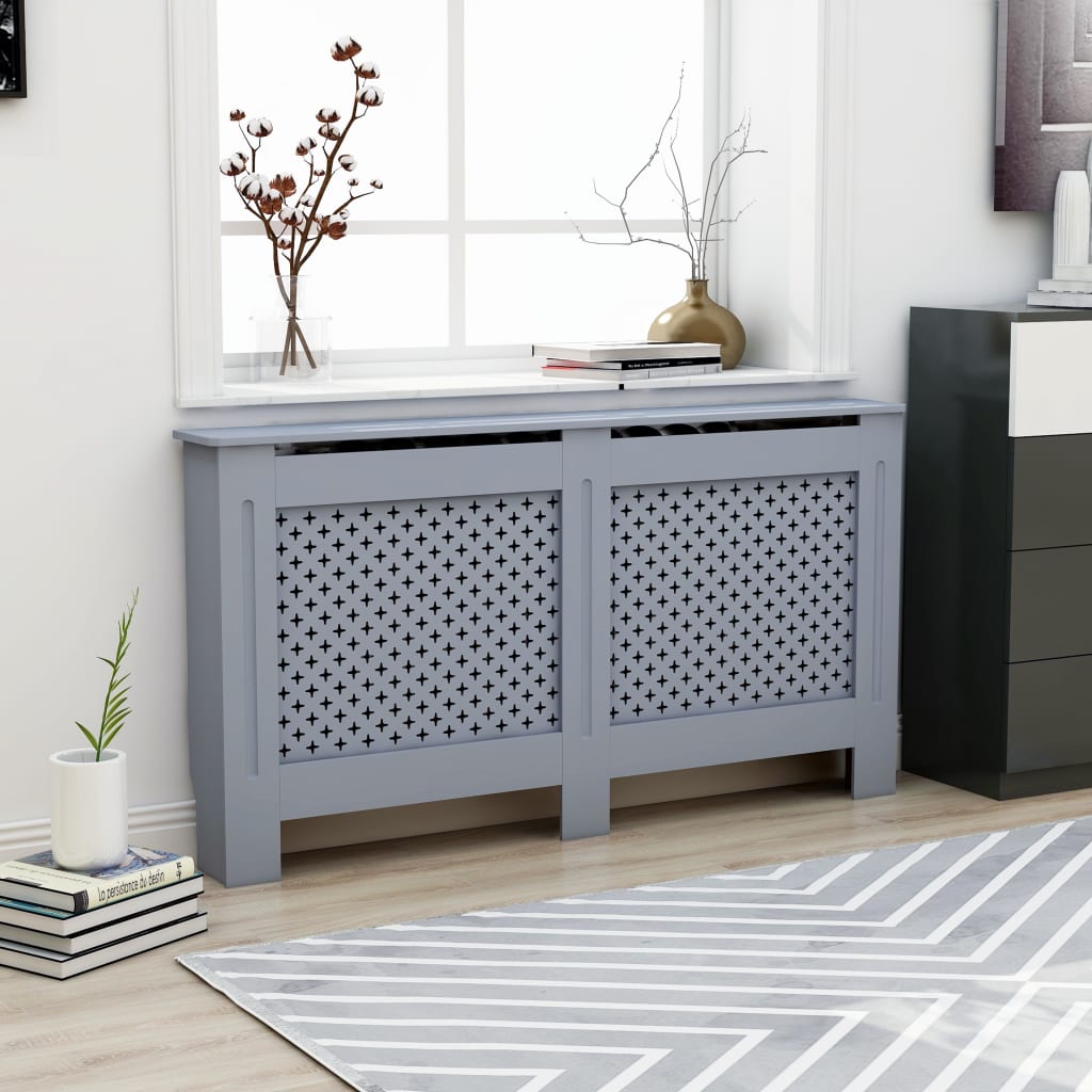 Vidaxl Radiator Cover Anthracite 152X19x81,5 Cm Mdf