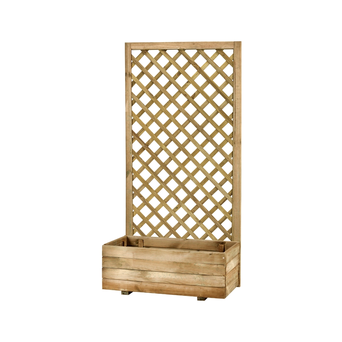 Fioriera Con Griglia Marika 40x80x H180 Cm Legno Impregnato In Auto...