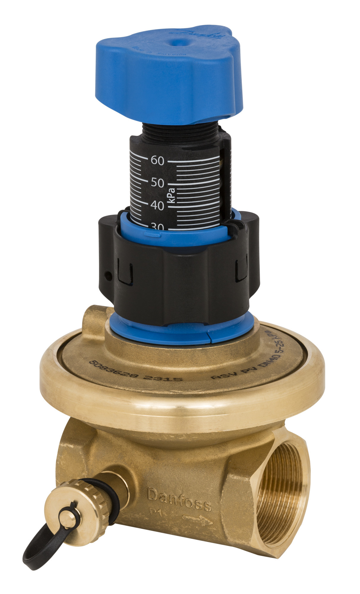 Danfoss Strangdifferenzdruckregler Asv-Pv20 Einstellskala, Rp 3/4", Sollwert 0,2-0,6 Bar