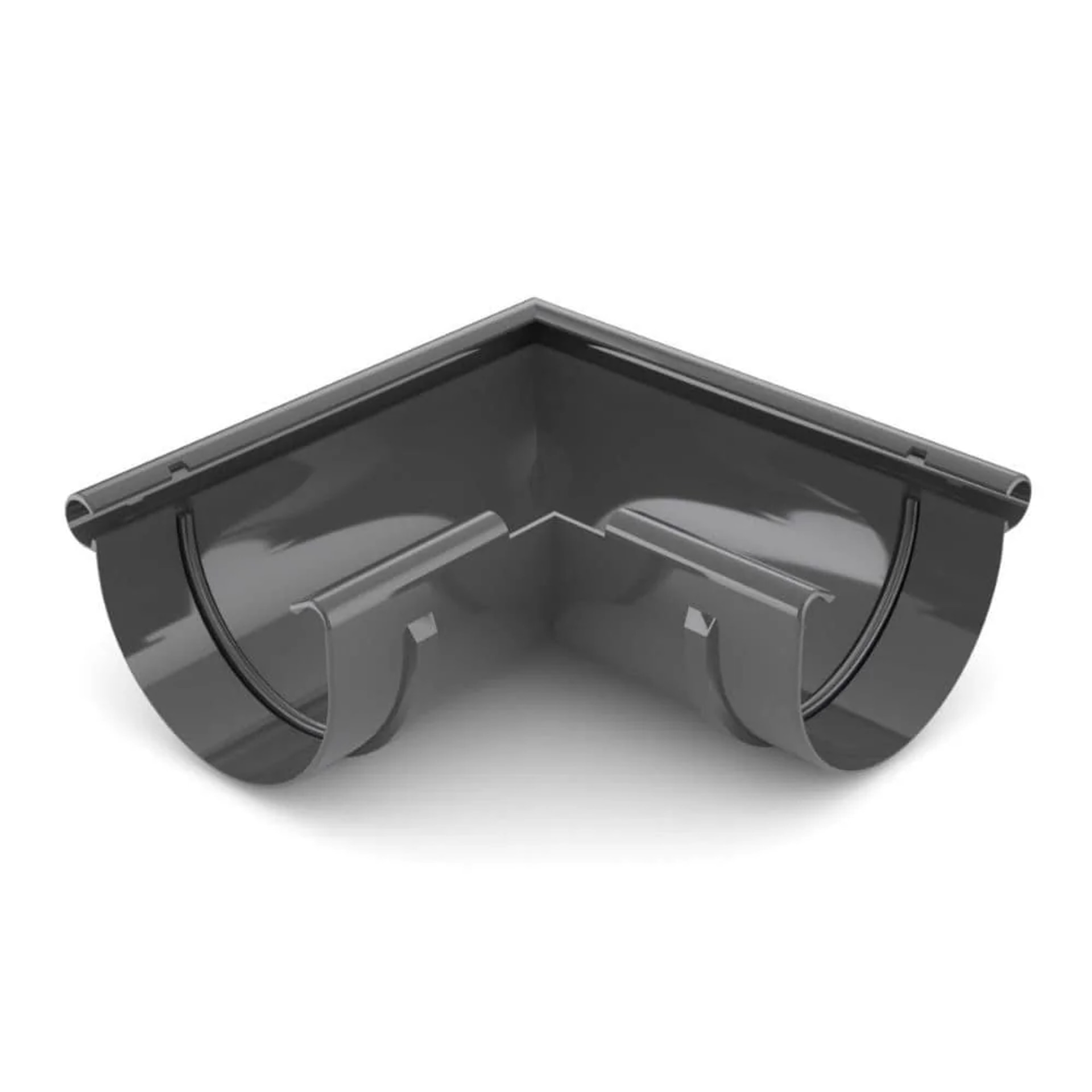 Boni-Shop® Regenrinne 90° Eckstück, Aussen, Graphit, System 75