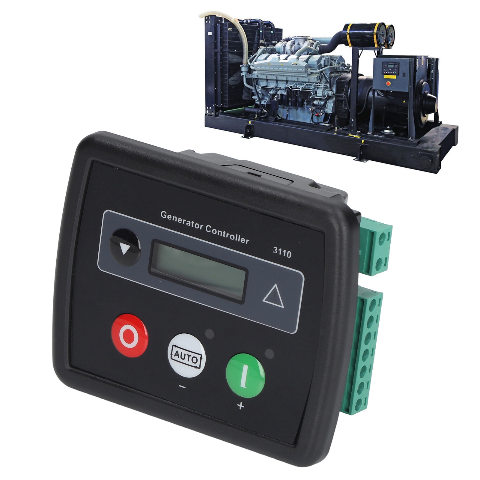 Contrôleur DSE3110 pour groupe électrogène diesel, démarrage manuel ou automatique, écran LCD rétroéclairé, 6 entrées et 4 sorties