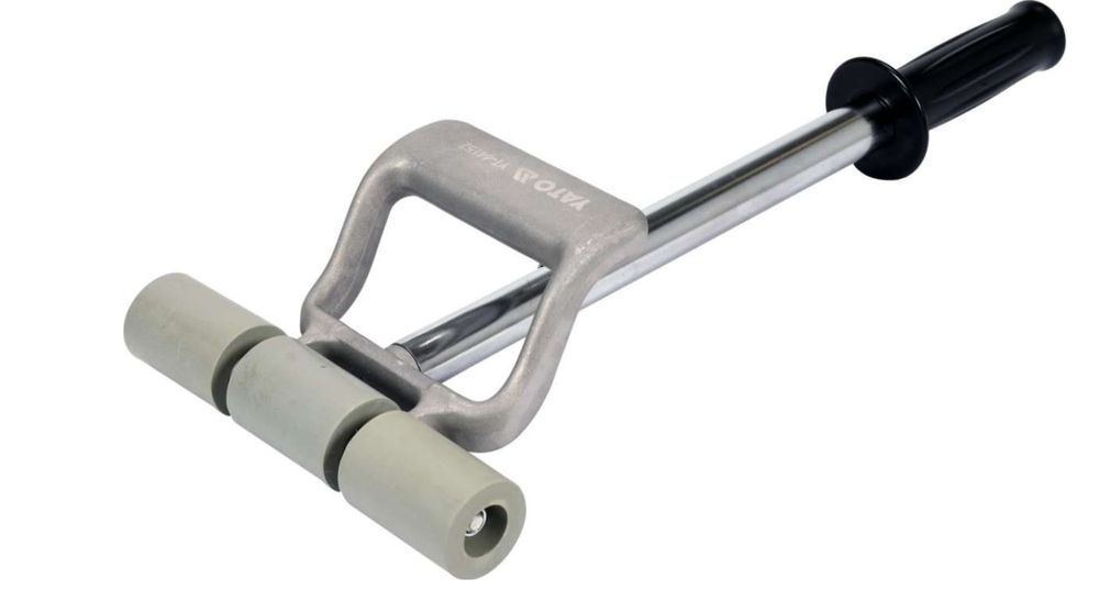 Yato Grau/Schwarz/Silber Farbroller, Andrückrolle Teleskop Walze Nahtroller Andruckwalze Andruckrolle Eckroller Stahlgriff 190Mm (19 Cm) - Image 2
