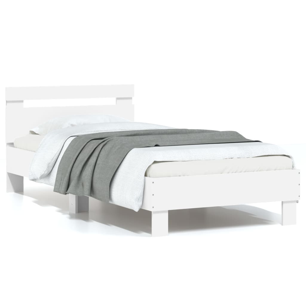 Vidaxl Giroletto Con Testiera E Led Bianco 75x190 Cm