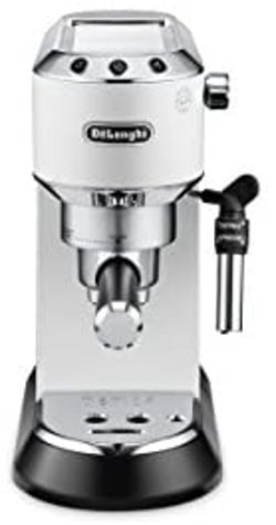 De'Longhi Dedica Style - Espressomaschine mit Manuellem Milchaufschäumer | Manuelle Kaffeemaschine, Espresso und Cappuccino, Geeignet für ESE-Pads, Bedienfeld mit Tasten, Breite 15 cm, Weiß, EC685.W - Bild 8