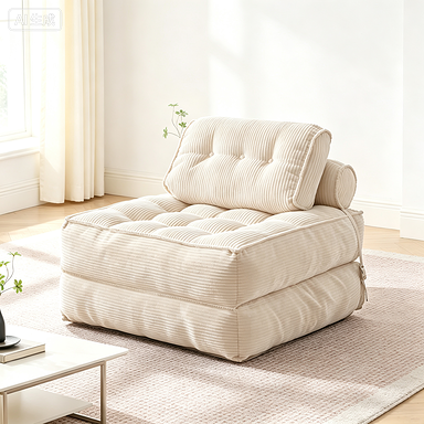 Canapé-lit Pliable Convertible En Lit Avec Matelas Confortable