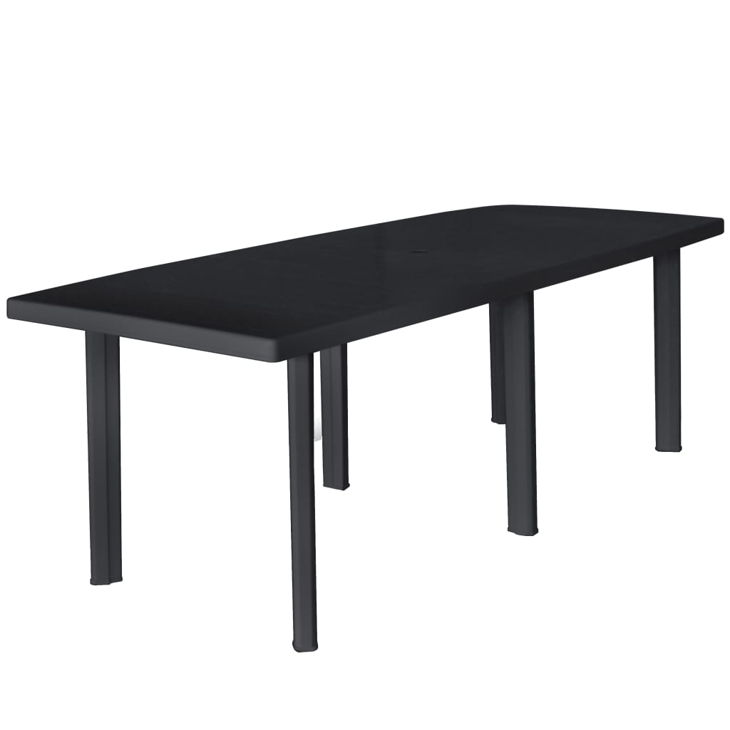 Vidaxl - Table De Jardin Anthracite 216x90x72 Cm Plastique