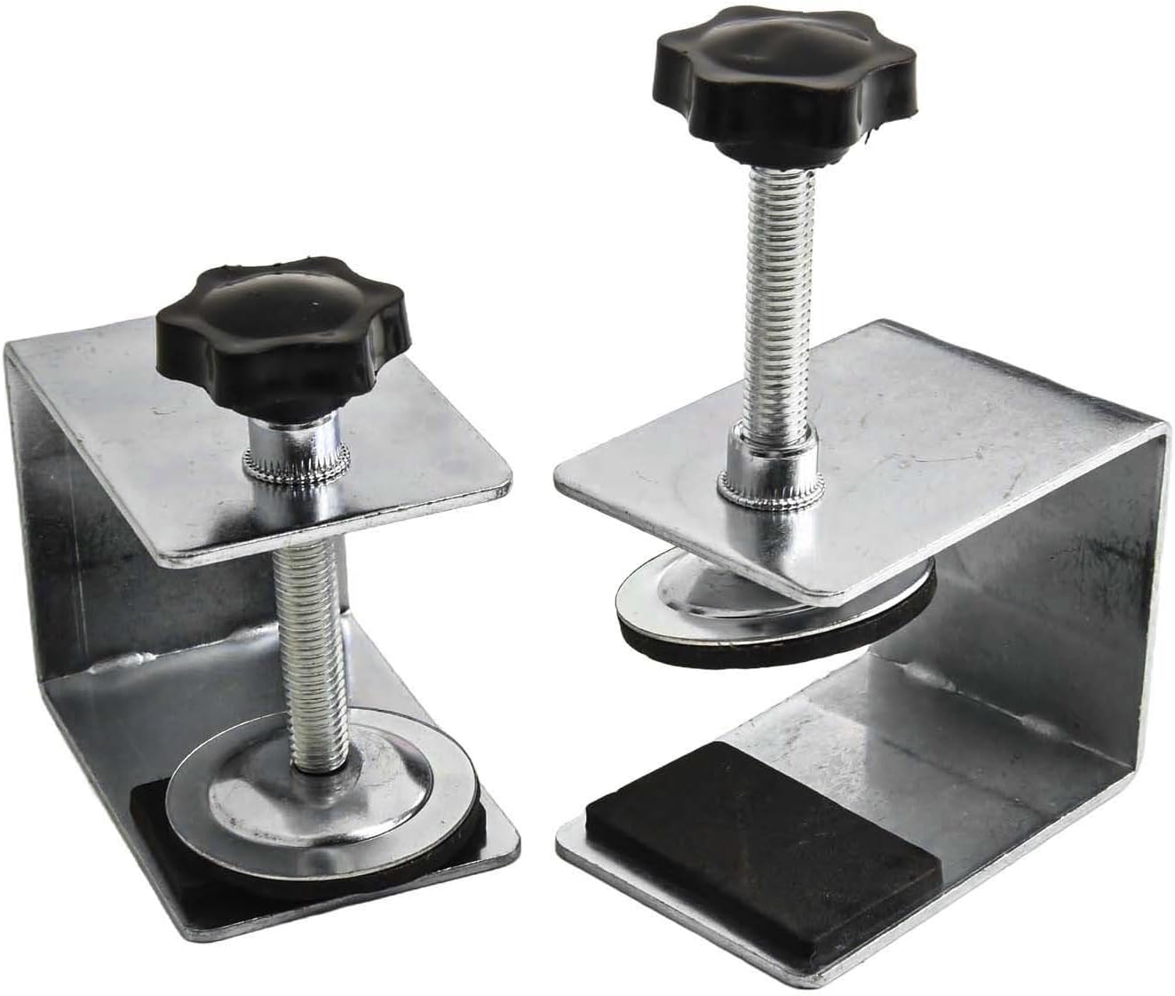 Pince pour façade de tiroir en acier robuste, patins silicone, usage tiroirs fermés