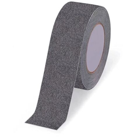 Ruban antidérapant escalier extérieur, bande adhésive 5 cm x 5 m, gris, pour sols, rampes et carrelage
