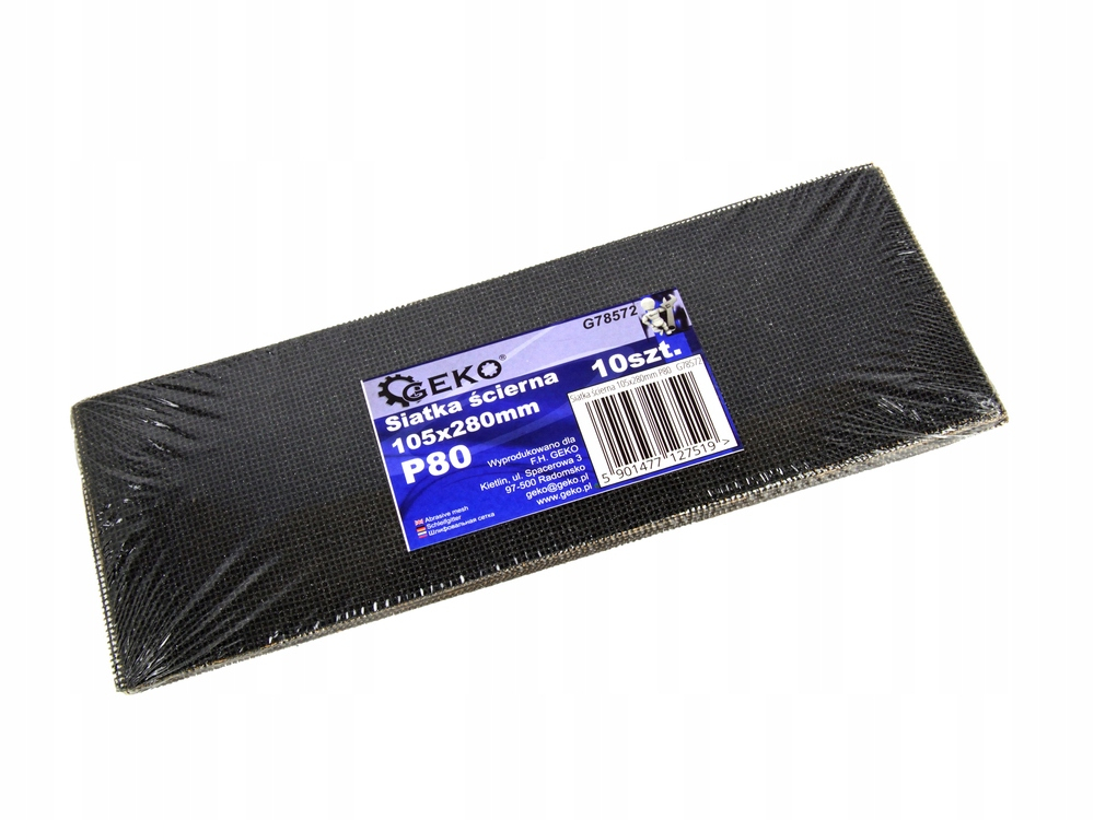 Import Schleifnetz Geko Sanding Mesh 105x280 Mm P80 10er Pack