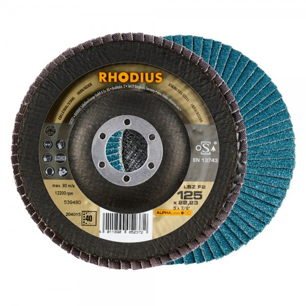 Photo de Rhodius Disque à lamelles LSZ F2 204021 · Ø 125 mm · grain 80