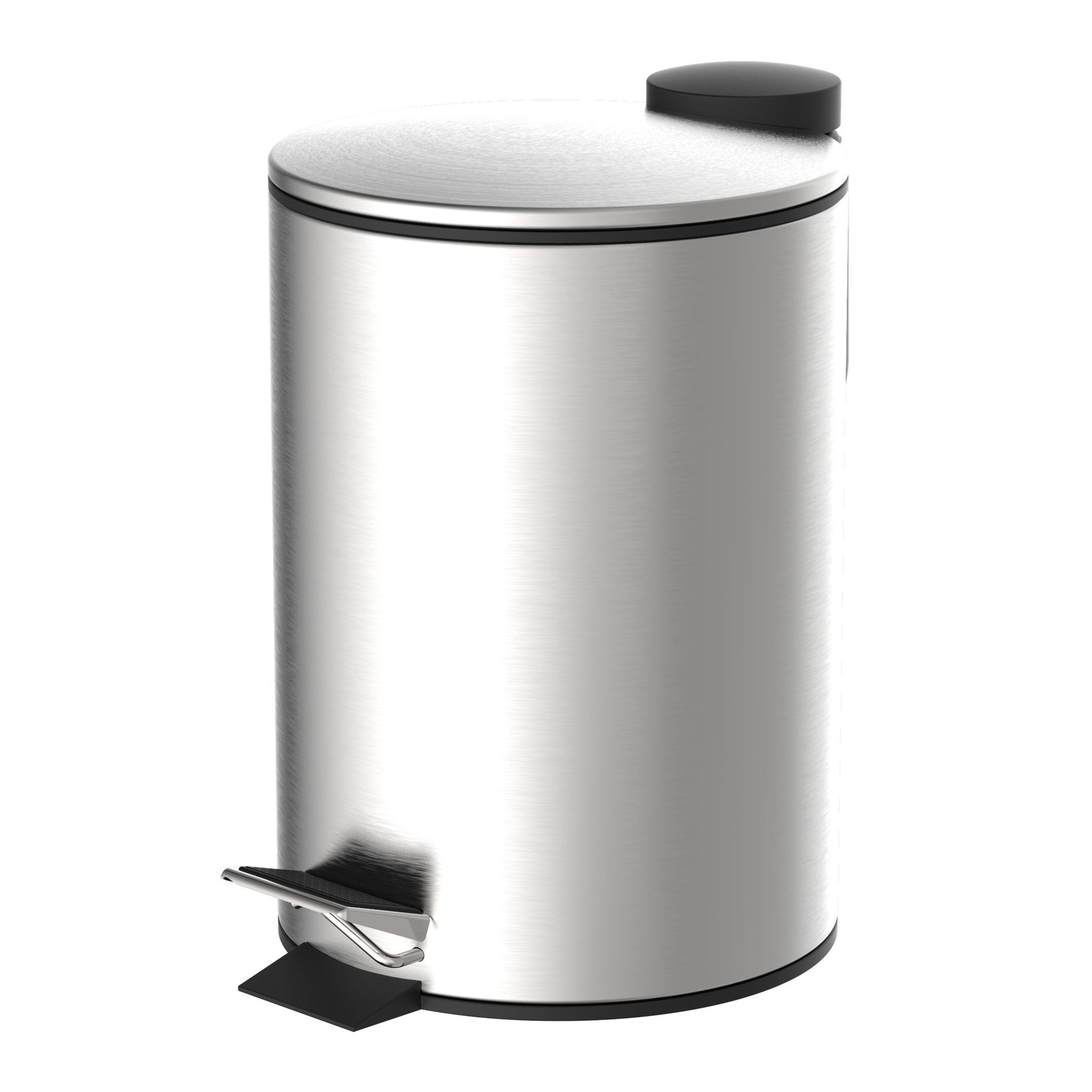 Eisl Grau - Kosmetik-Treteimer, Edelstahl, Ca. 3 L, Mit Absenkautomatik