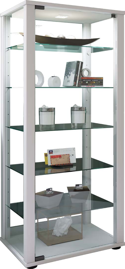 Vcm Unisex Weiß Standvitrine "Holz Glas Stand Vitrine Sammelvitrine Kavisa L", B:50cm T:38cm, Obermaterial: 100% Holz Wood., Schränke, Standvitrine - Image 7