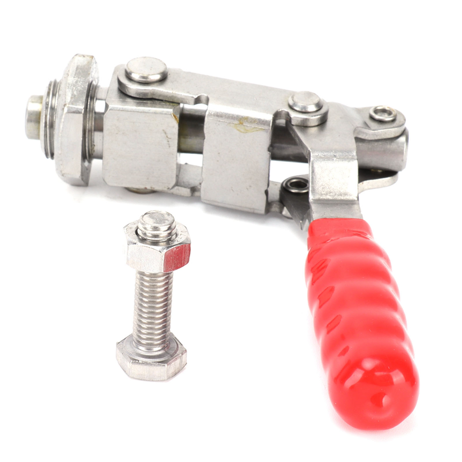 Pince à genouillère à dégagement rapide, capacité 136 kg, acier inoxydable et poignée pivotante 180°, 1 pièce