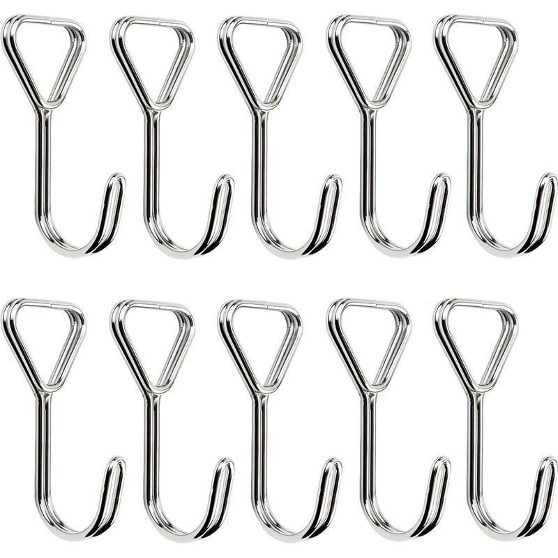 Crochets en spirale en acier inoxydable, tendeurs élastiques antidérapants, pour tentes, vélos et bagages, lot de 10