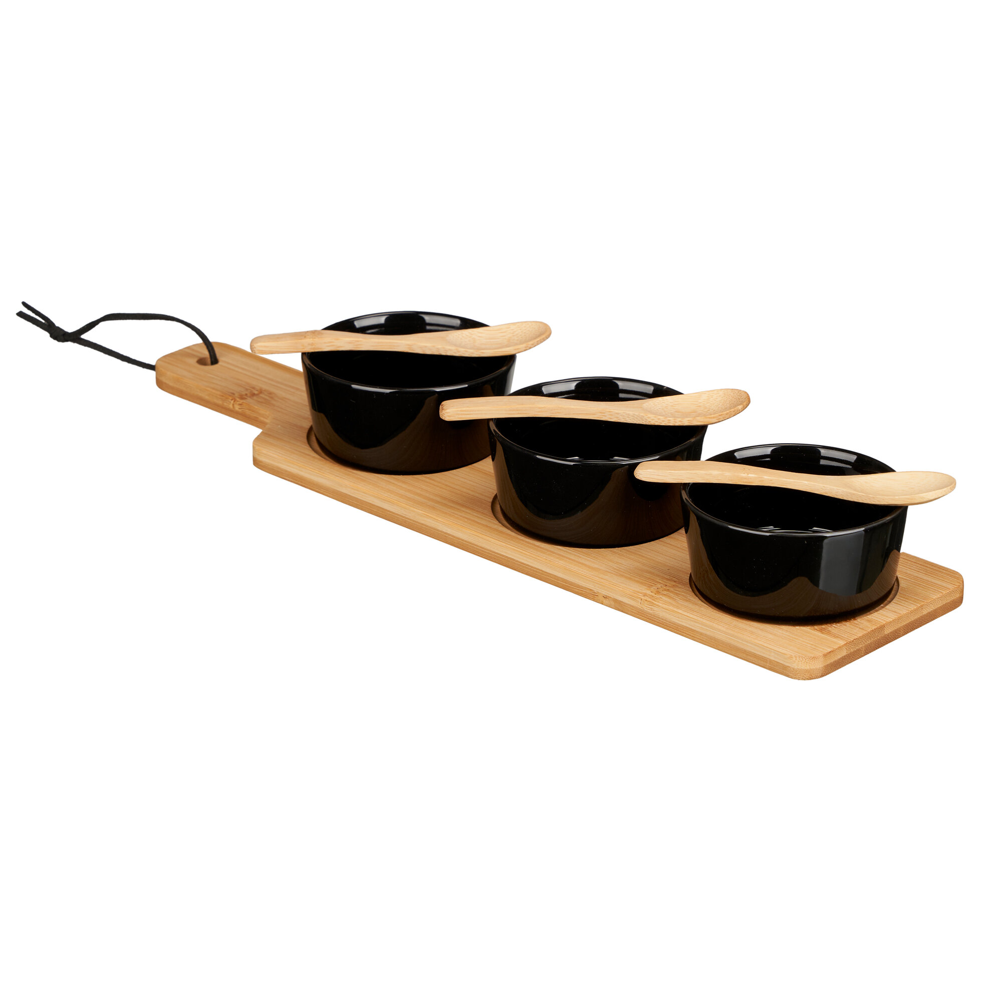 Kinvara Schalen Für Snacks Bumy, Auf Einem Brett Mit Holzlöffeln, 10 X 39 X 6 Cm