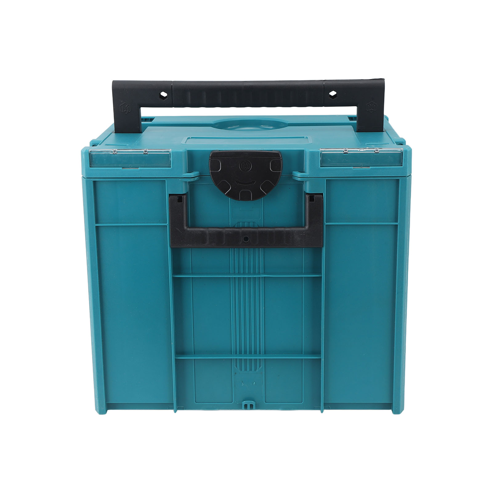 Boîte à outils ABS turquoise, 40 kg, double poignée, compartiments et tiroirs, 395 x 295 x 340 mm