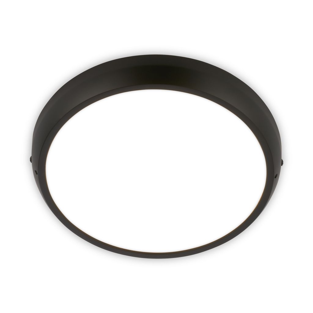 B.k.licht Briloner Led Deckenlampe Ip44 Ø27, 5x4 Cm 18w 1900lm 4000k Neutralweiß Spritzwasserschutz Schwarz - Deckenleuchte Badezimmer Wohnzimmerlampe