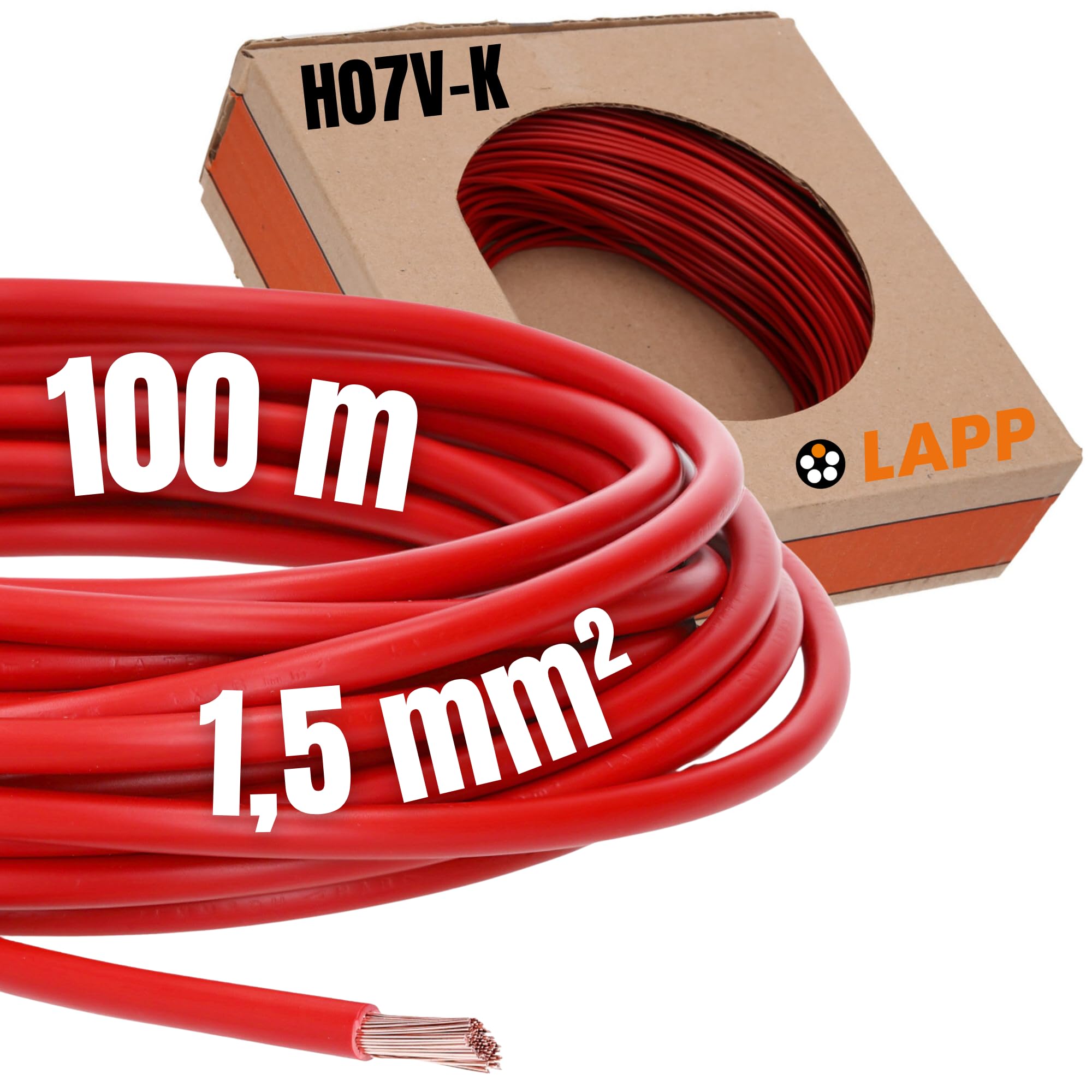 LAPP 4520041/100 Fil de câblage H07V-K 1 x 1.50 mm² rouge 100 m