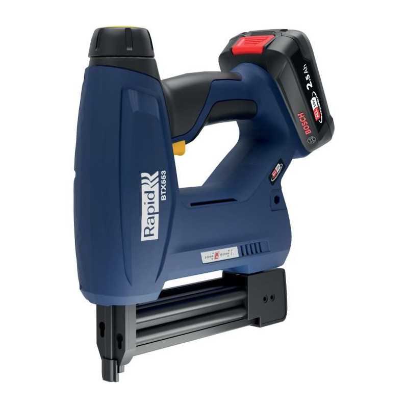Rapid BTX553 Akku-Tacker Set - 18V, 2.5Ah Akku, LCD-Anzeige, LED-Licht, 6-stufige Schlagkraft, inkl. 300x 10mm Klammern - Image 4