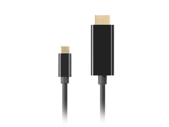 Lanberg Schwarz Usb-C(M)->Hdmi(M) Kabel 1M 4K 60Hz