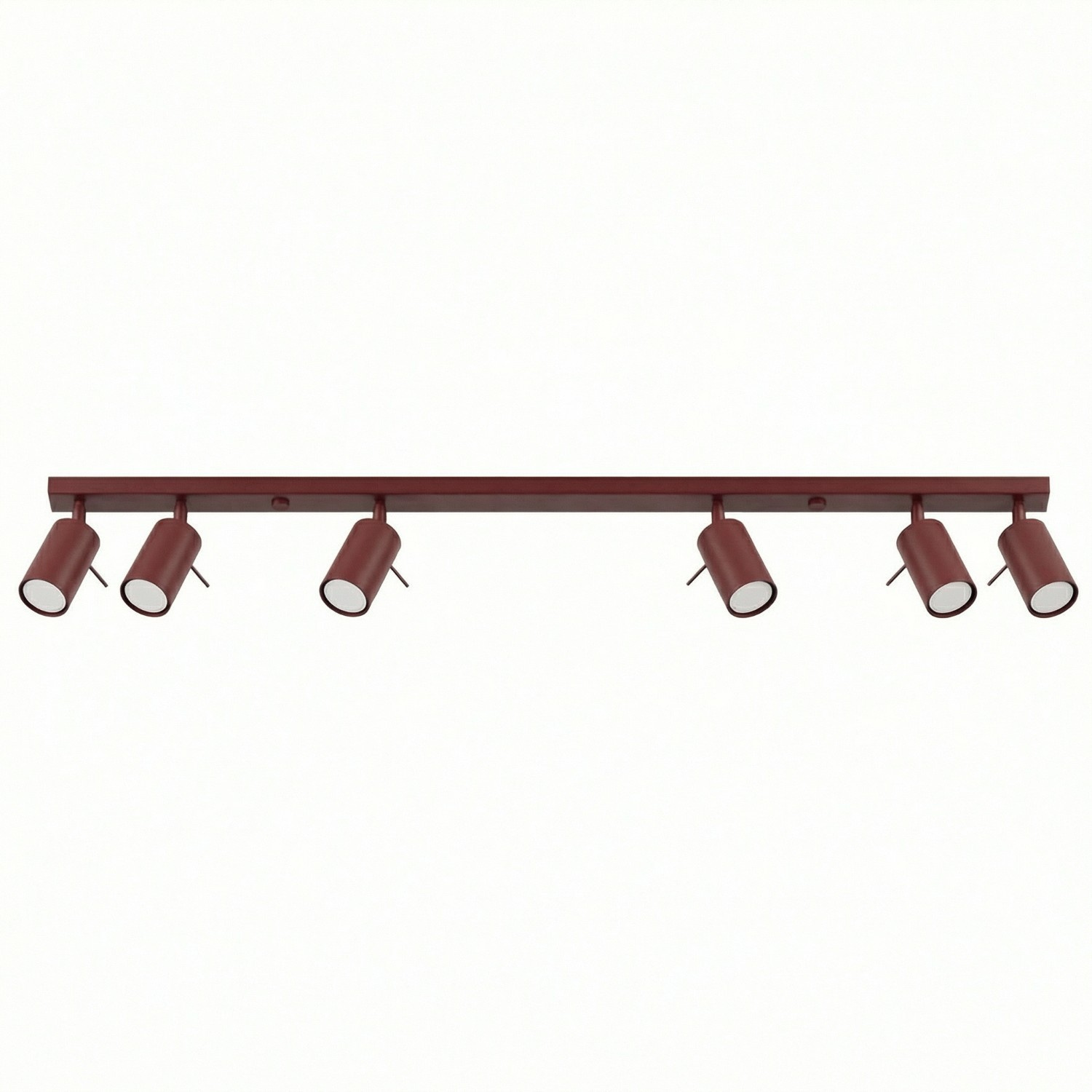 Deckenleuchten Ring Burgund 6xgu10 118cm Stahl Sollux