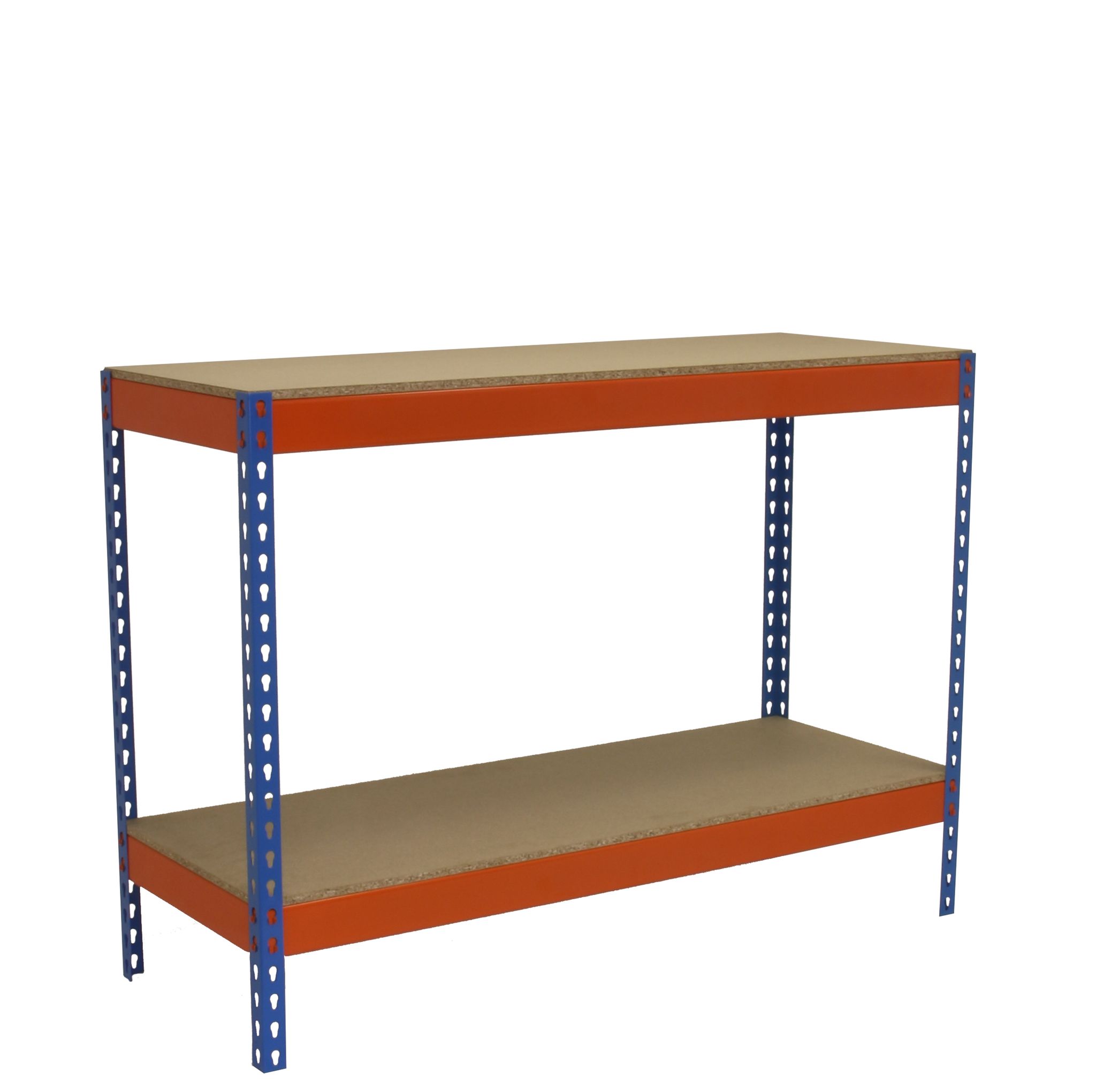 Simonrack Blau Arbeitstisch Metall Orange Holz 877X121 Cm