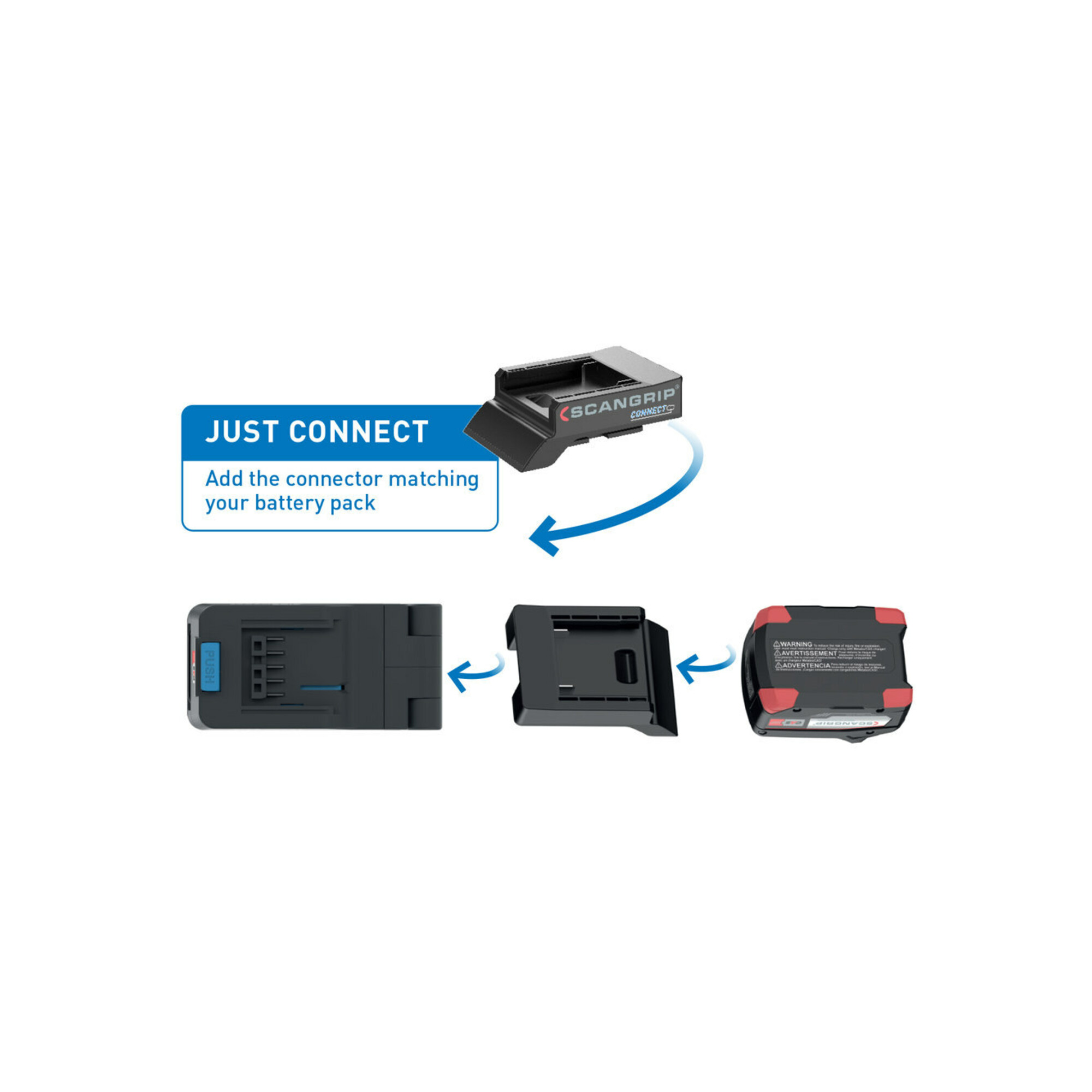 Scangrip Akku-Arbeitsleuchte mit zwei Köpfen 2500 lm DUO CONNECT 03.6111C - Image 4