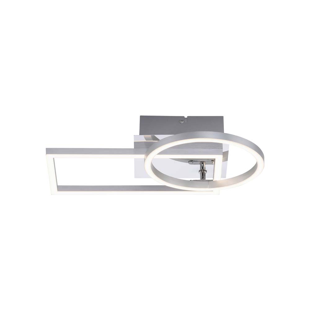Deckenlampe Deckenleuchte Designleuchte Led Stahlfarben Ring Beweglich Metall