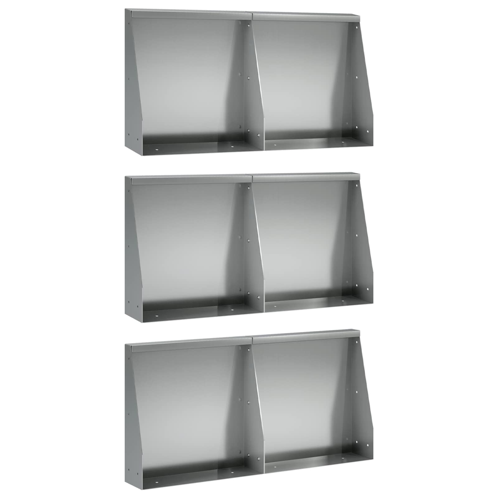 Vidaxl Stützmauer 6 Stk. 40 X 12 X 40 Cm Verzinkter Stahl Silber 8721452887972 - Image 2