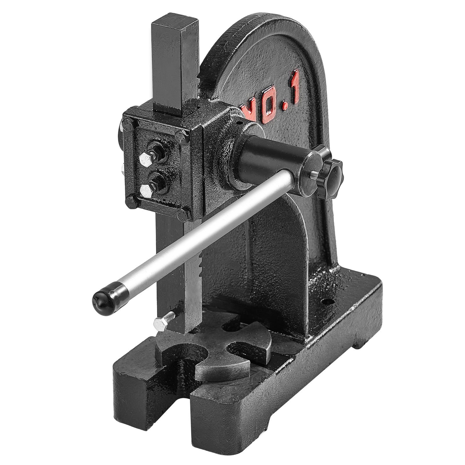 Presse à établi manuelle 1 tonne en fonte, hauteur max 15 cm, 3 matrices interchangeables