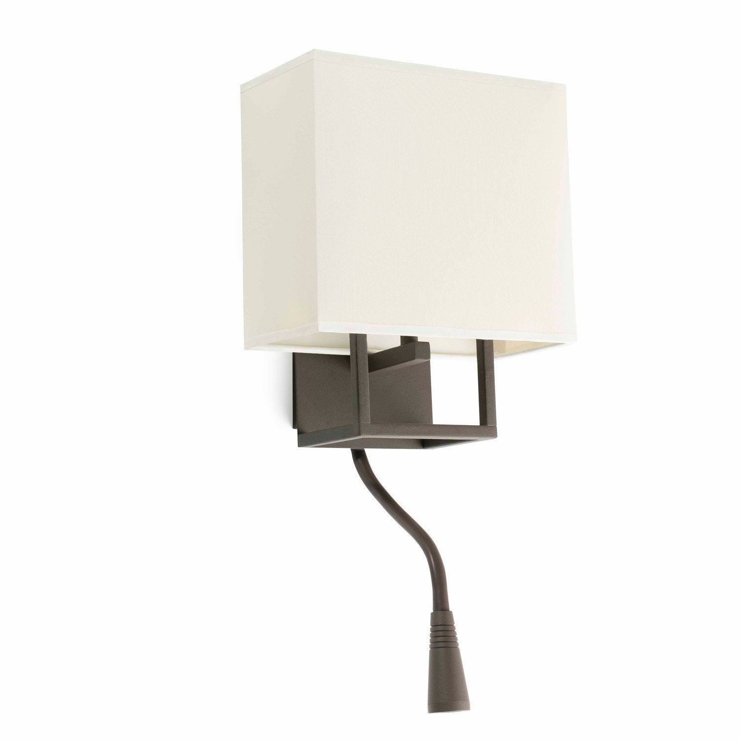 Faro Barcelona Braun Vesper, Applique Mit Indoor Led Reader