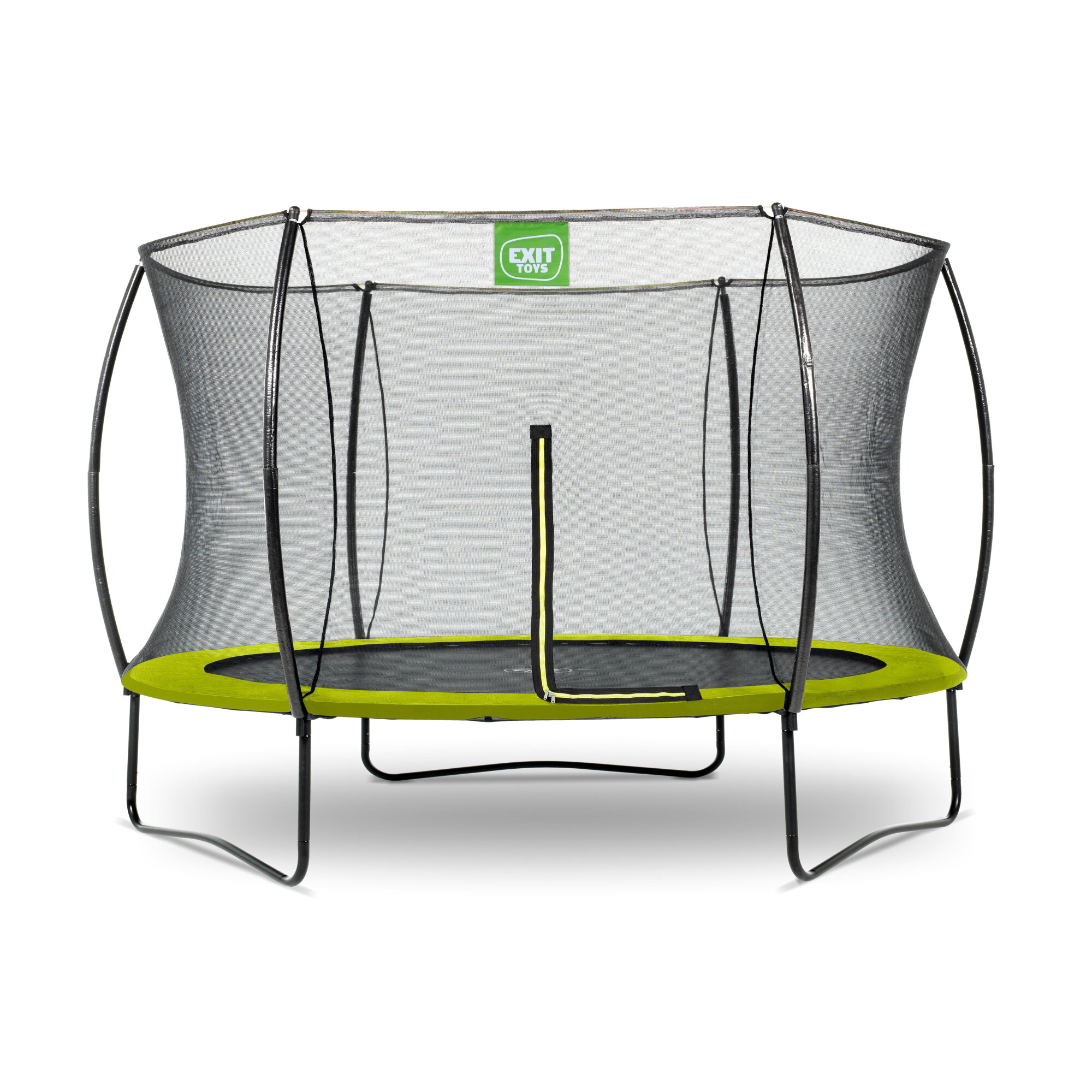 EXIT Toys Silhouette Gartentrampolin rund 305 cm mit Sicherheitsnetz, belastbar bis 100 kg, schwarzer pulverbeschichteter Stahlrahmen - Bild 3