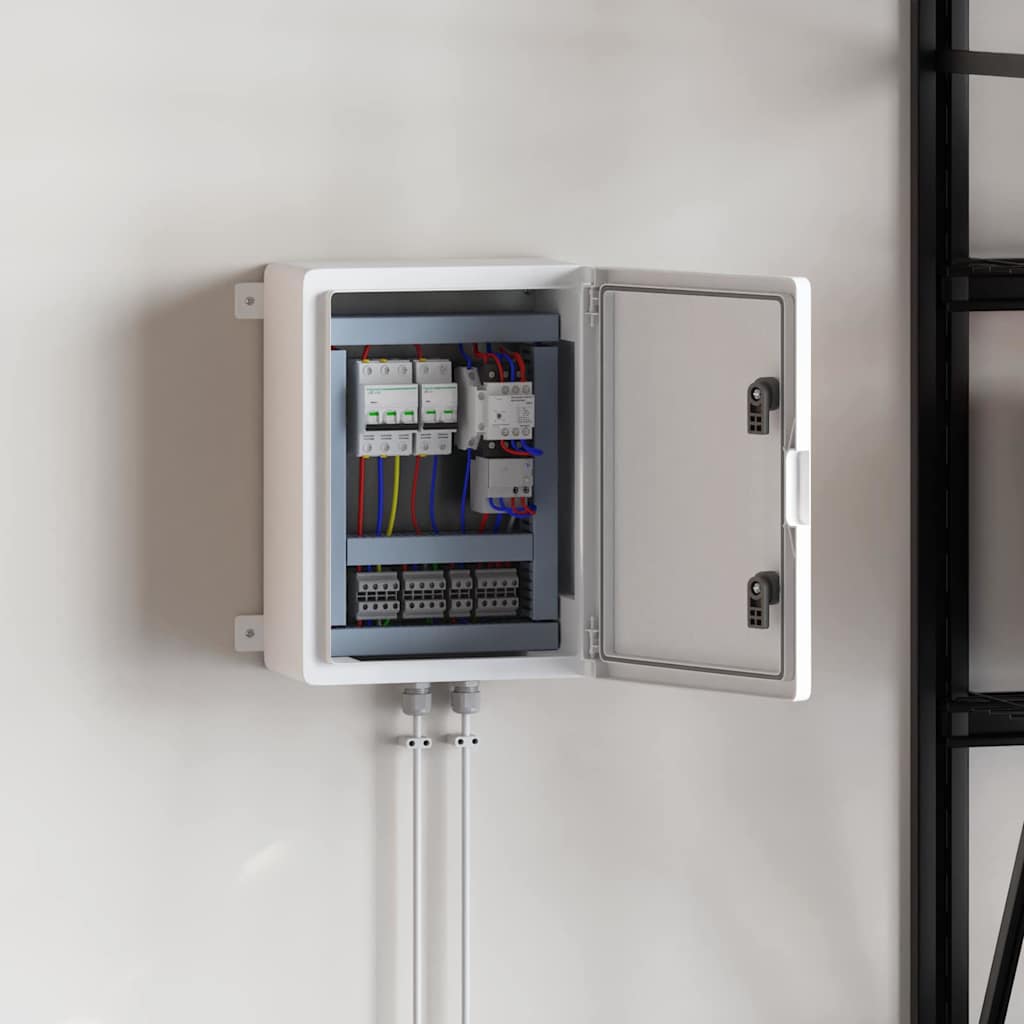 Armoire de contrôle en plastique ABS gris, usage intérieur et extérieur, 37 x 19,5 x 40 cm
