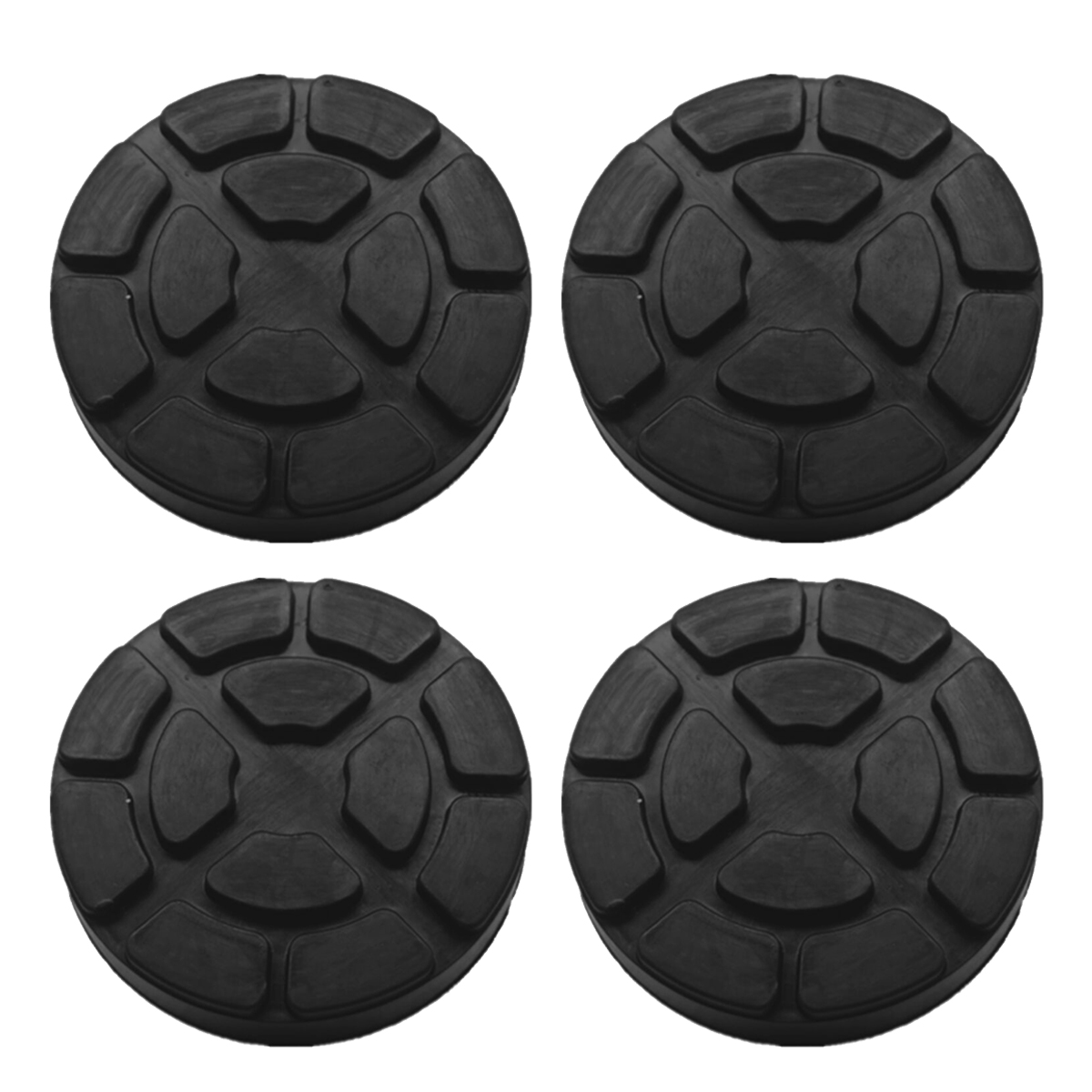Patins en caoutchouc antidérapants pour plaques 110 mm, longueur 123 mm, lot de 4