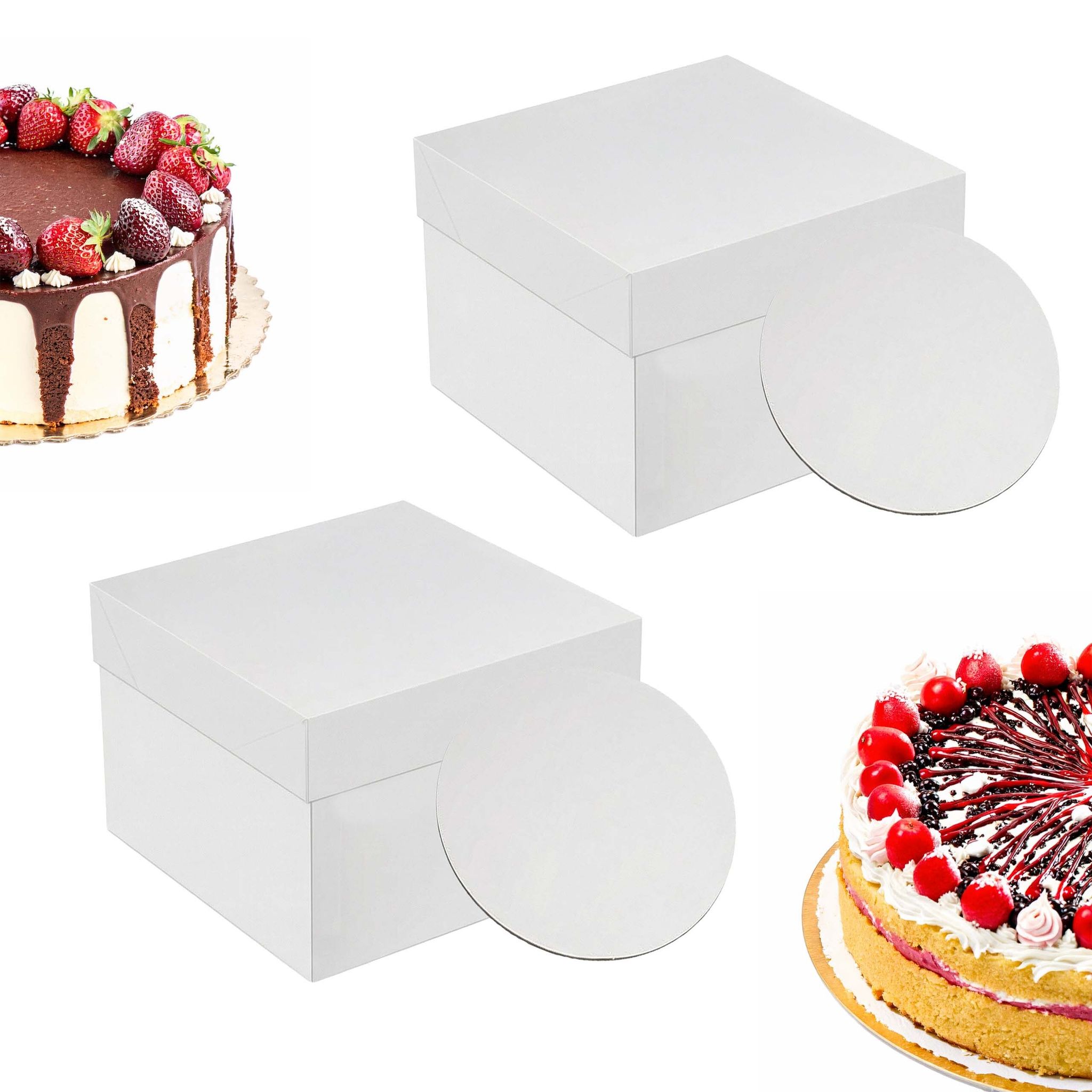 Relaxdays Weiss Tortenbox, Kuchentransportbox, - Image 2