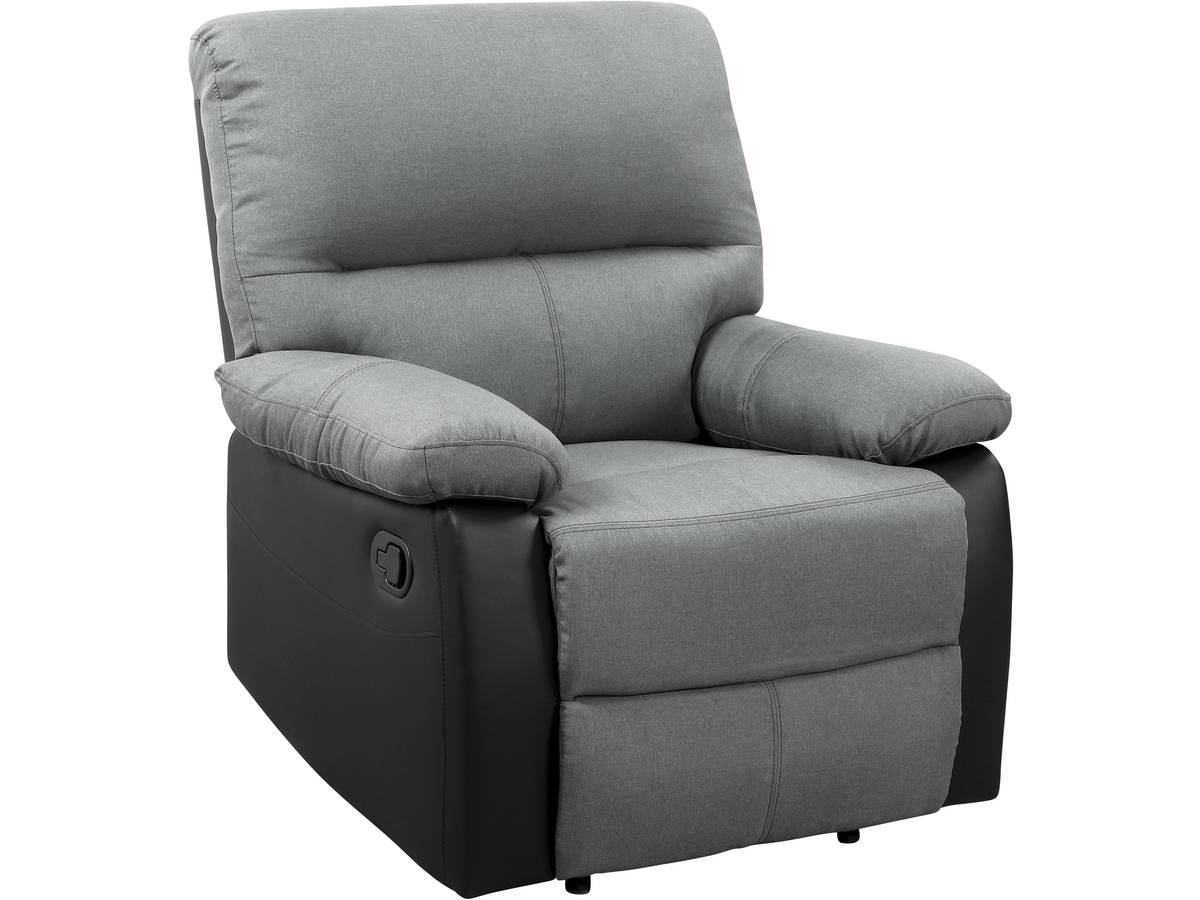Habitat Et Jardin - Fauteuil Relax 'lincoln' - 90 X 89 X 103 Cm - Noir/gris Foncé