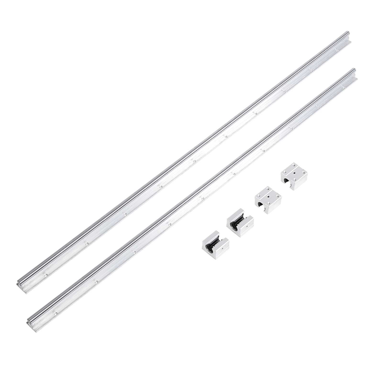 Rails de guidage linéaire 12 mm, 2 tiges SBR12 de 1000 mm, 4 blocs SBR12UU, acier au carbone
