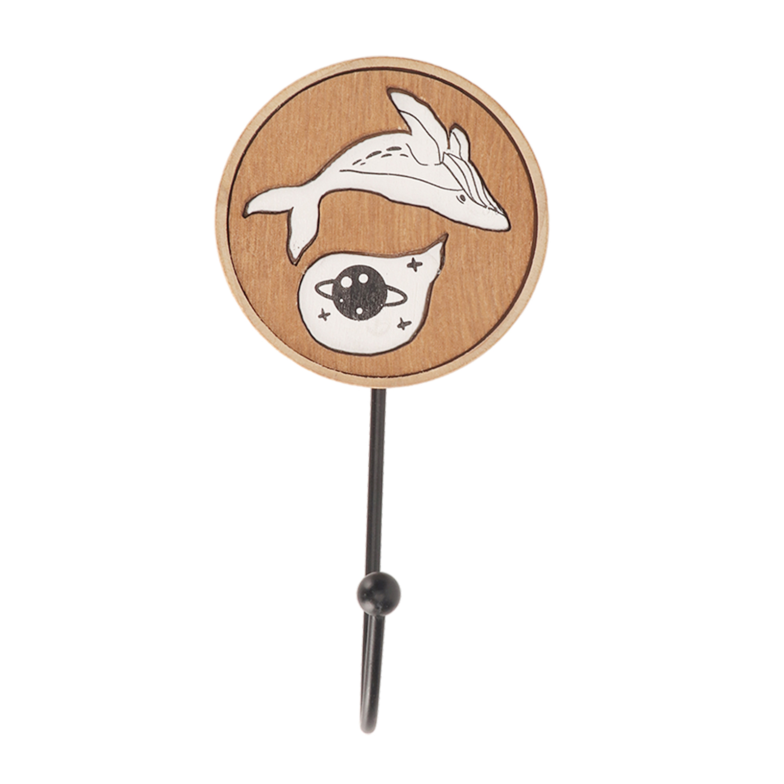 Crochets muraux en bois motif animal, adhésif fort, sans perçage, lot de 2