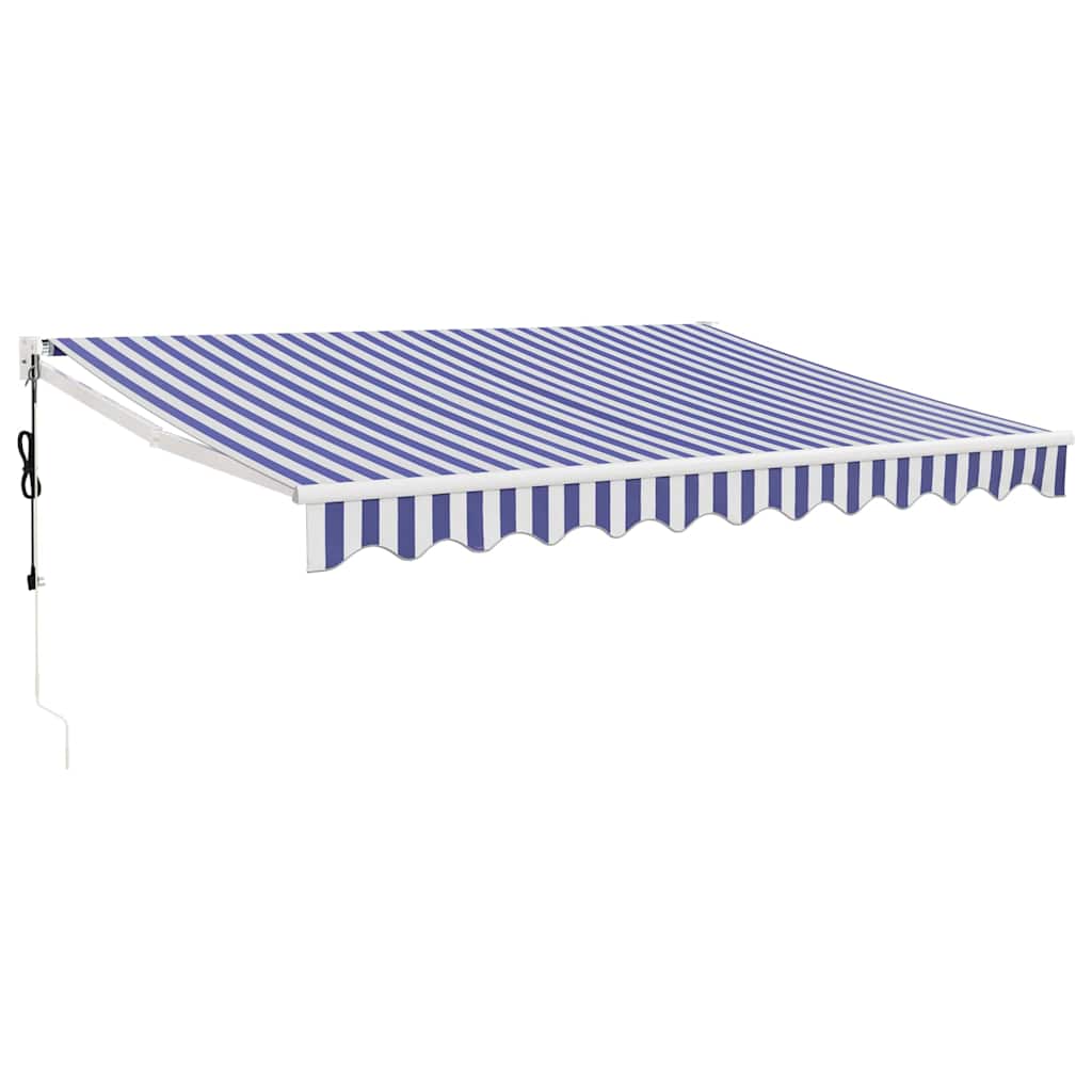 Automatic Retractable Awning Blue And White 3, 5x2, 5 M Vidaxl