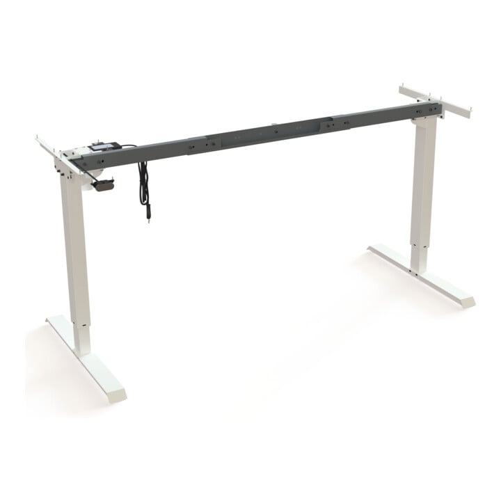 Châssis d'établi électrique réglable en hauteur, pour plateau 160x80 cm, blanc