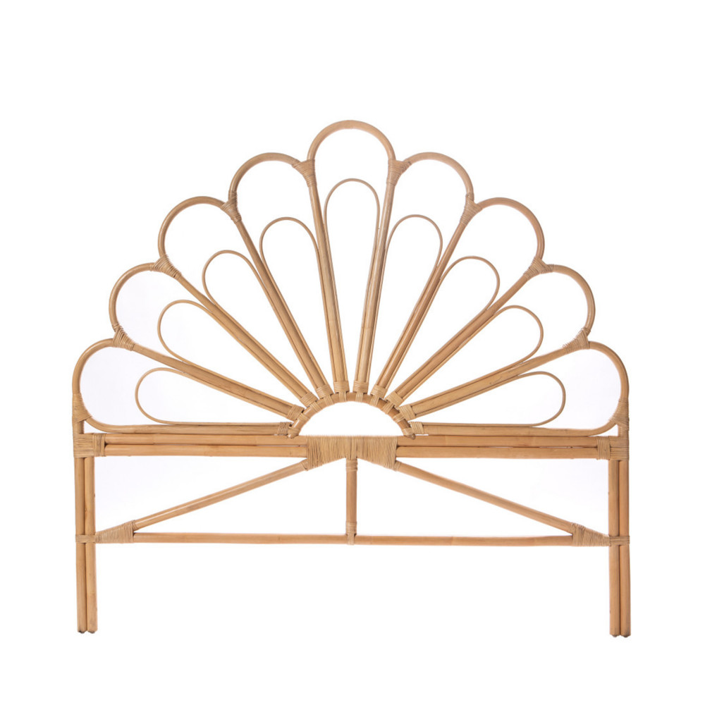Tête De Lit Design En Rotin 148cm - Naturel - Singaraja