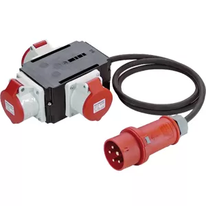 Rot Bachmann Cee-Adapter 1XSt.16a 3Xdose 16A 349.035 - Bild 6