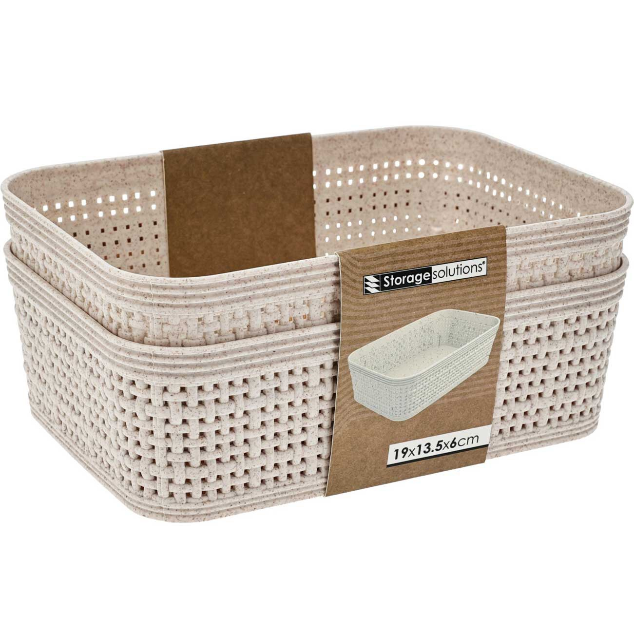 Körbchen 2er-Set 19 x 13,5 x 6 cm beige - Image 3