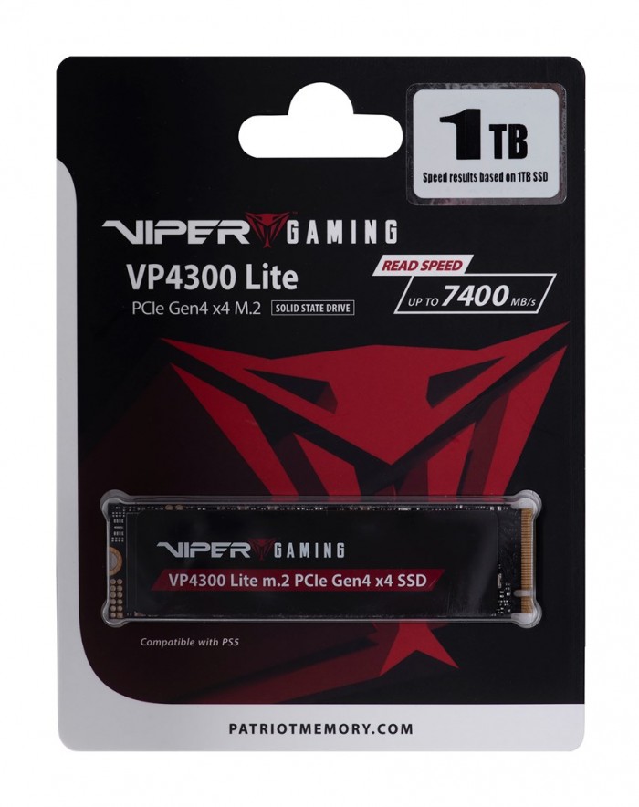 Patriot Viper VP4300 Lite SSD - 1TB - PCIe 40 - M2 2280 - Bild 8