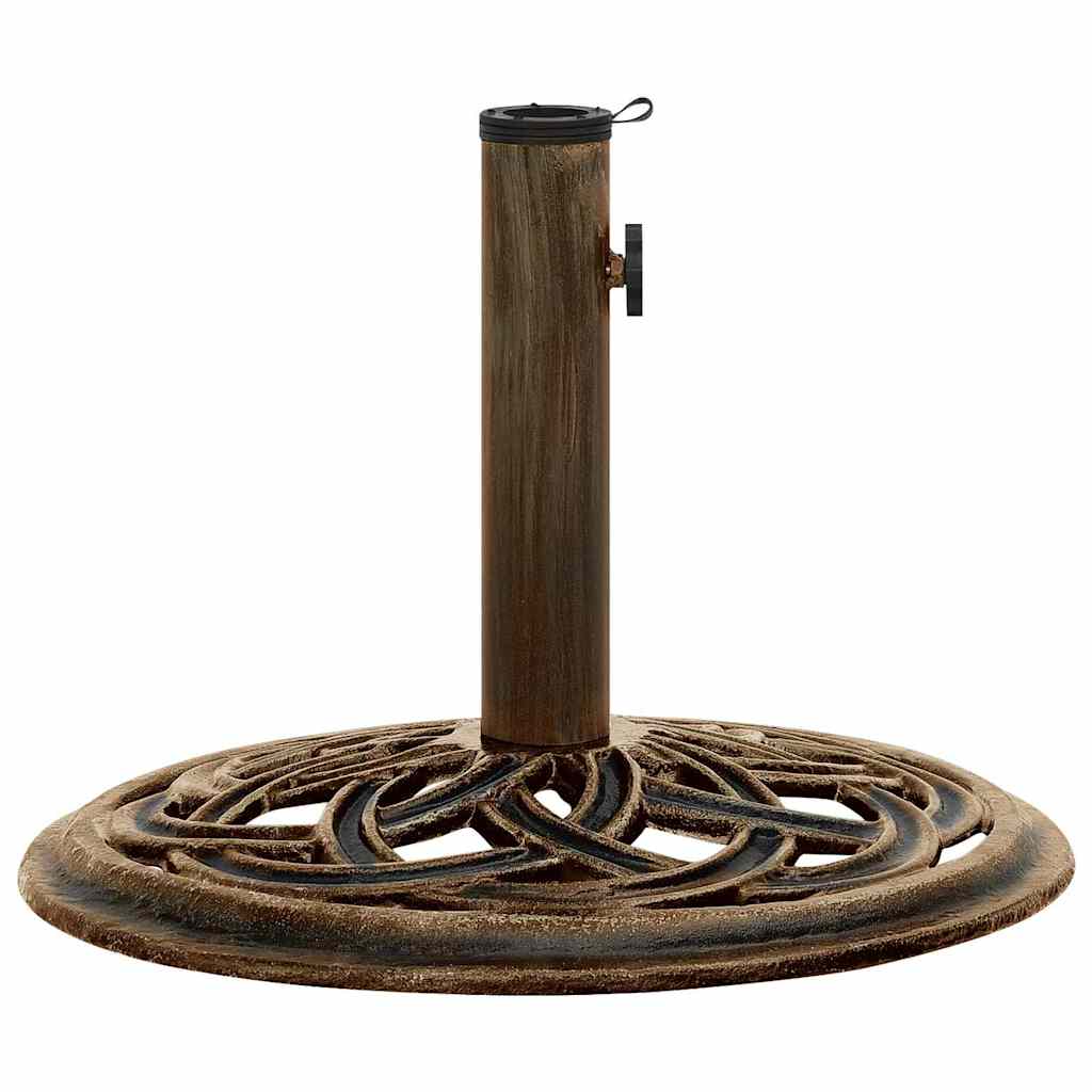Vidaxl Socle De Parasol Bronze 44x44x31 Cm Fonte