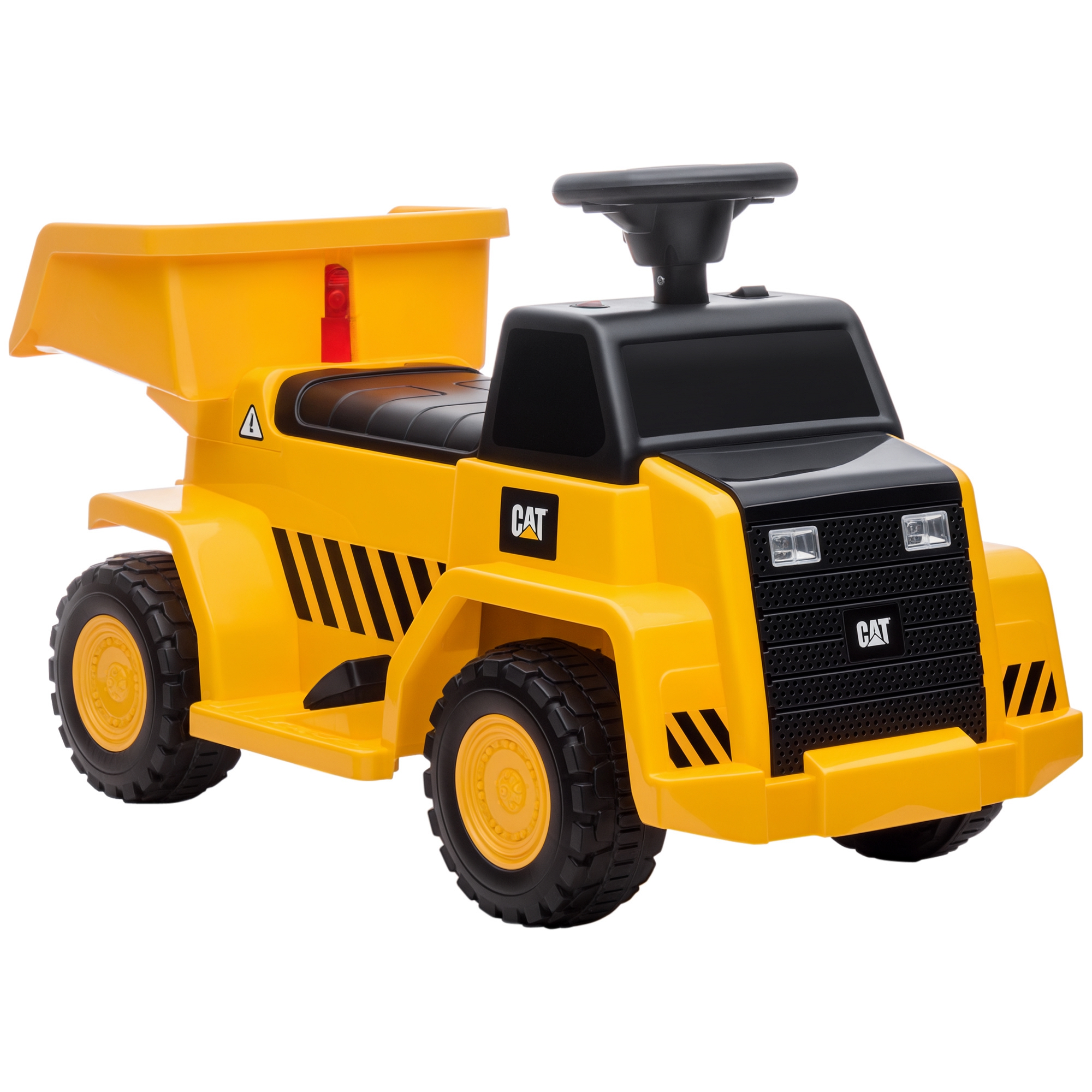 Homcom - Elektro Kindertraktor, Spielfahrzeug Mit Kippbarer Ladefläche, Hupe, Elektroauto Für Kinder, Aufsitztraktor Mit Scheinwerfer, Max. 3 Km/h, Für Kinder 1,5 Bis 3 Jahre, Metall, Gelb
