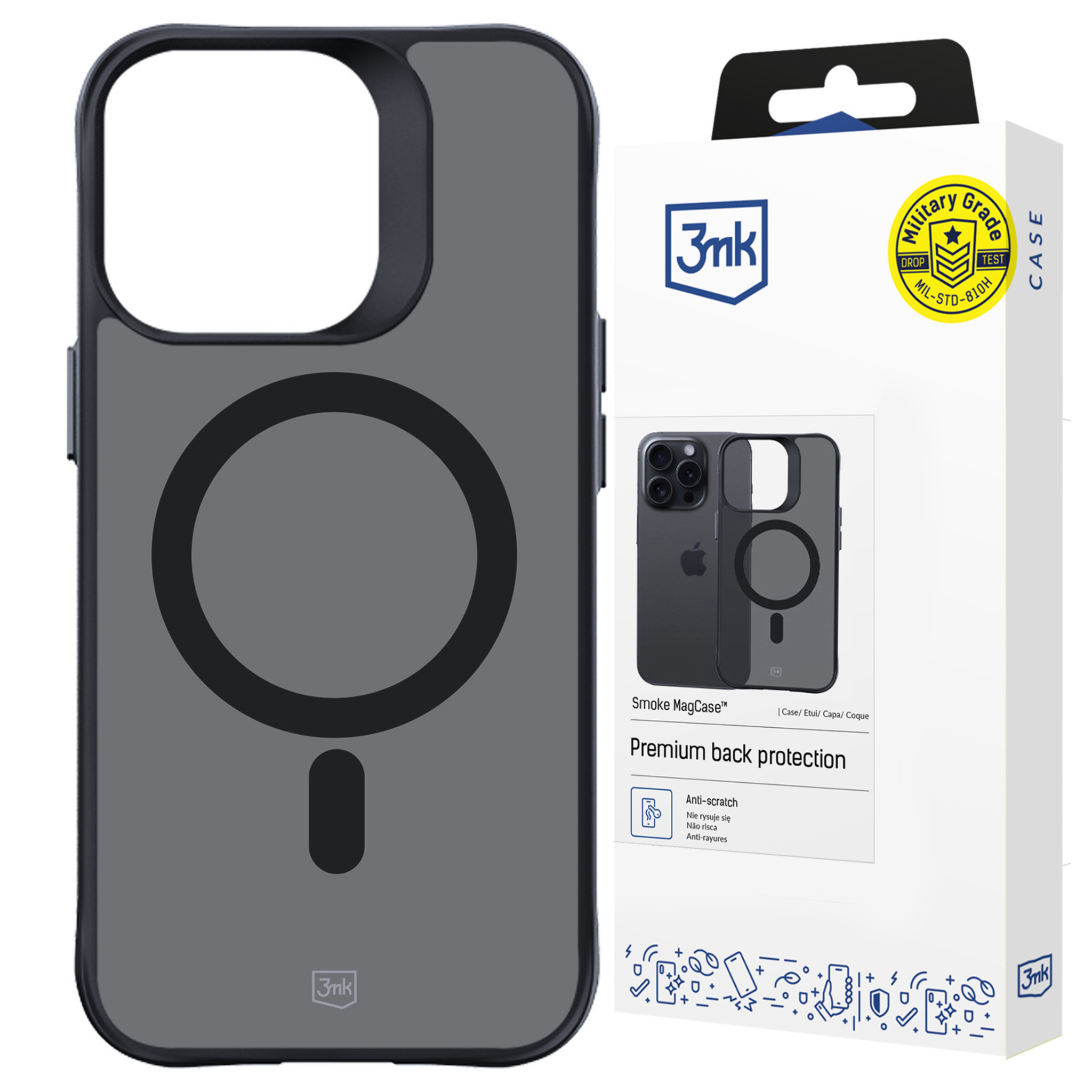 Oem Schwarz Apple Iphone 15 Pro - 3Mk Smoke Magcase
